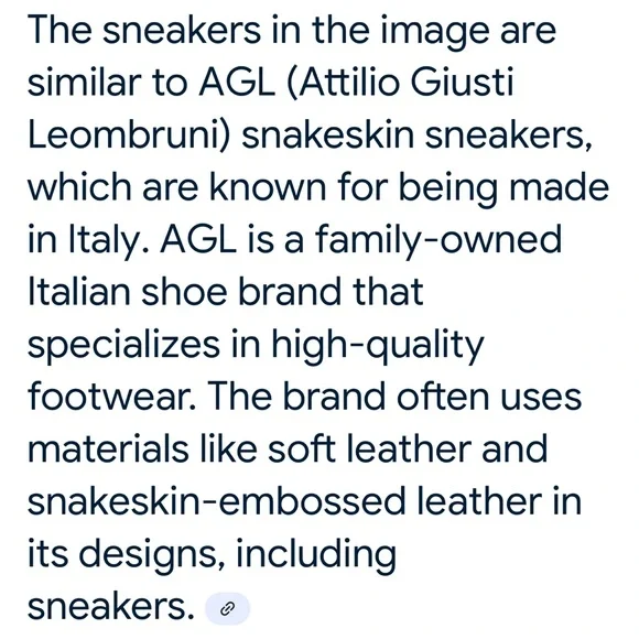 EUC AGL Attilio Giusti Leombruni Snakeskin Leather Sneakers 38.5 of Size 8.5 - Picture 10 of 10